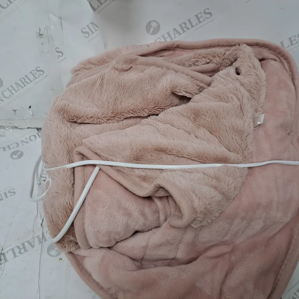 COZEE HOME VELVETSOFT HEATED THROW IN PINK