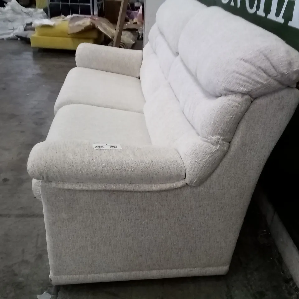 DESIGNER G PLAN MALVERN D 3 SEATER (2 CUSHION) SOFA - RUSH CREAM FABRIC 