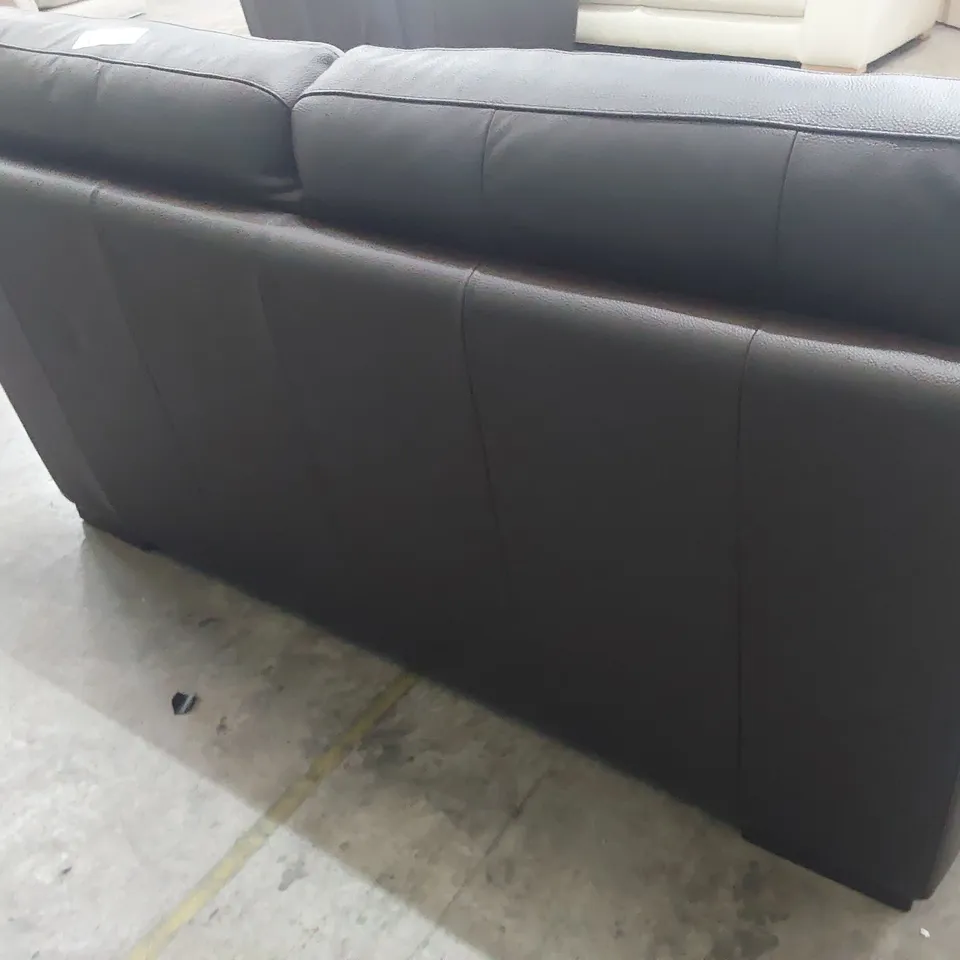 QUALITY ITALIAN DESIGNER VIRGILO POWER RECLINING TWO SEATER SOFA BROWN LEATHER