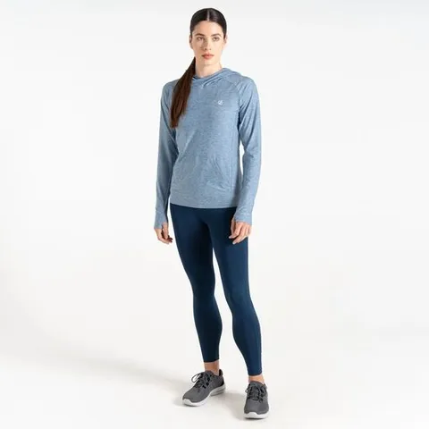 BRAND NEW DARE2B WOMEN'S SPRINT CITY LIGHTWEIGHT HOODIE | RAINWASHED BLUE MARL - UK 8