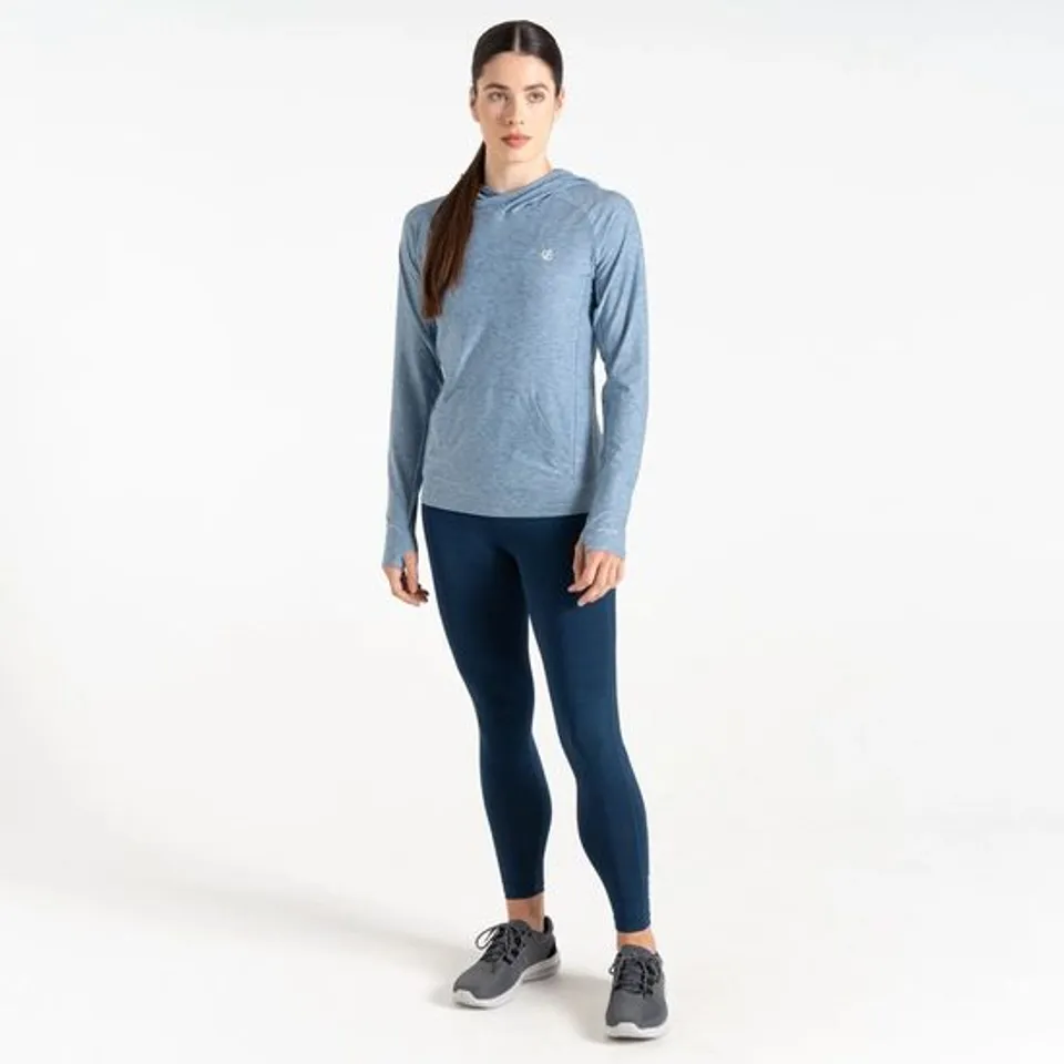 BRAND NEW DARE2B WOMEN'S SPRINT CITY LIGHTWEIGHT HOODIE | RAINWASHED BLUE MARL - UK 8