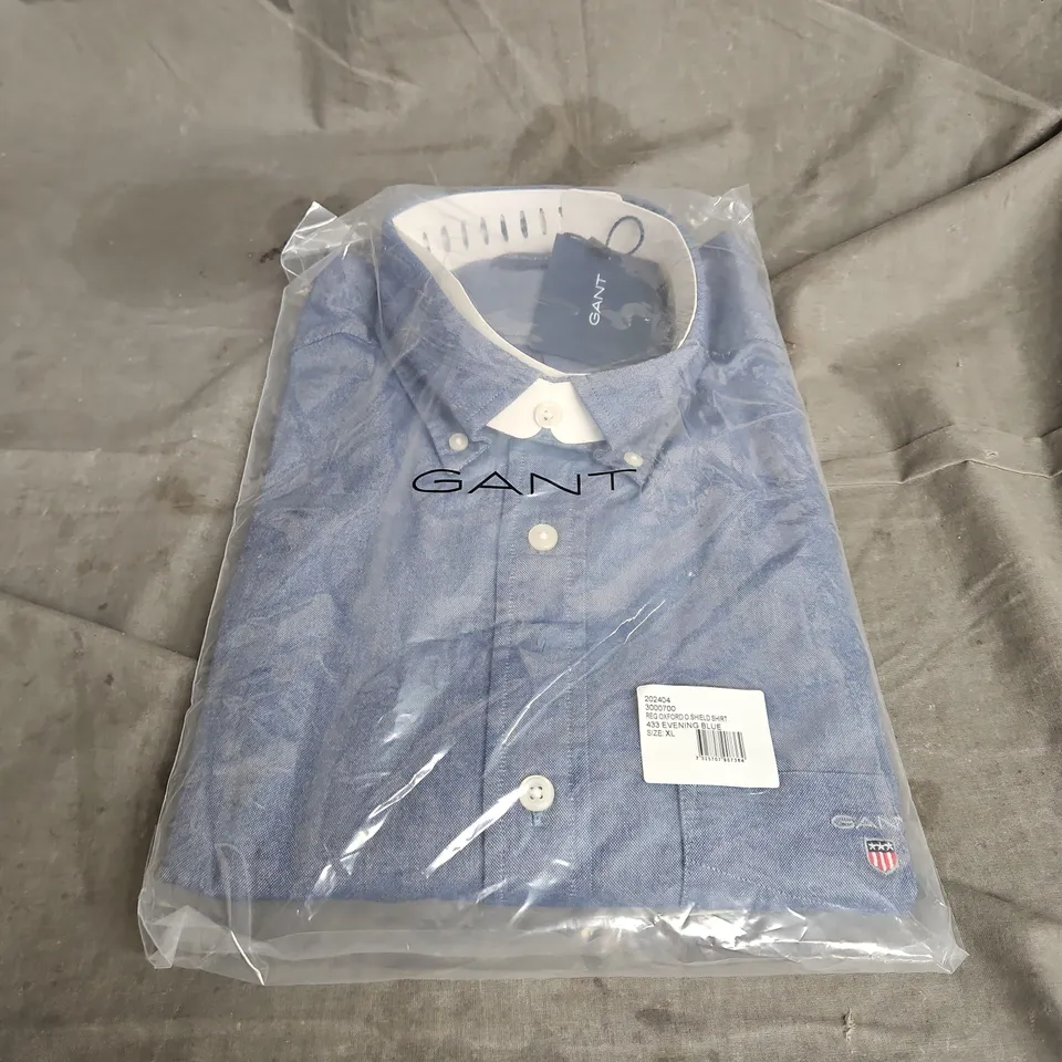 BAGGED GANT REGULAR OXFORD SHIRT IN EVENING BLUE SIZE XL