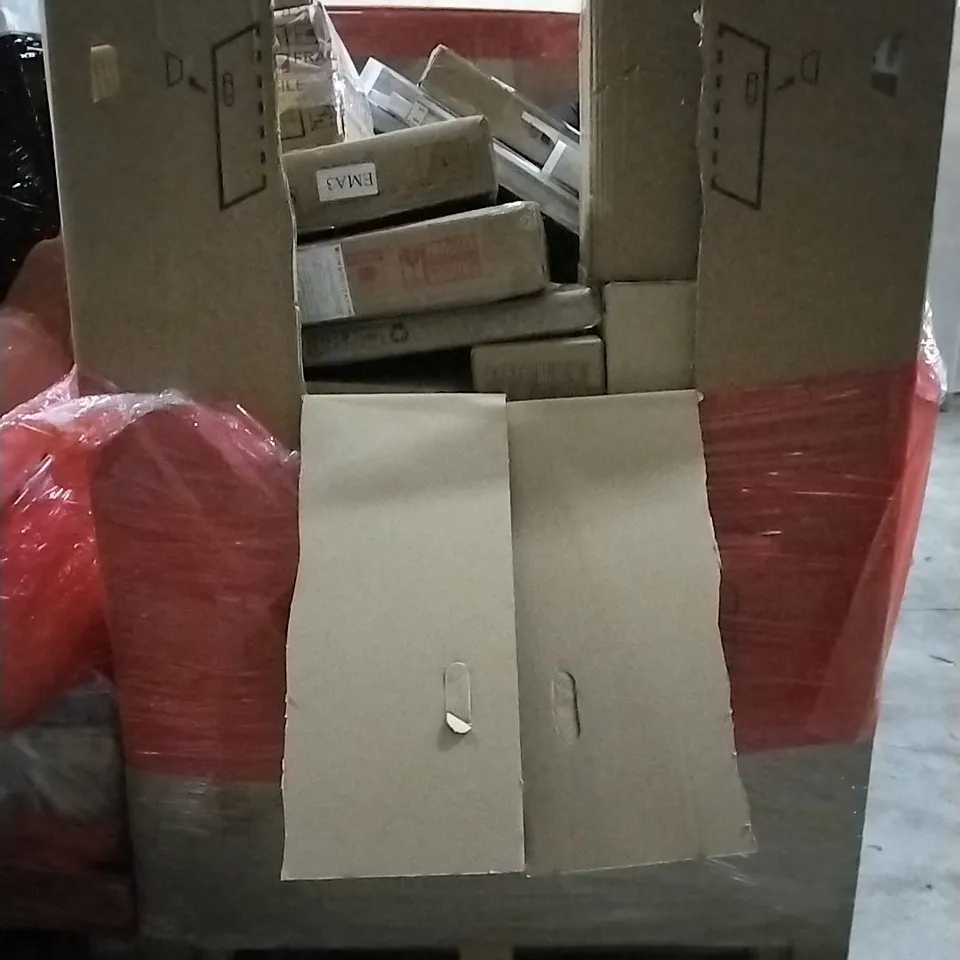 PALLET OF HOUSEHOLD ITEMS TO INCLUDE SPLIT TYPE ELECTRIC POT, SHOWER SYSTEM,  STAND MIXER AND OTHER ASSORTED ITEMS...