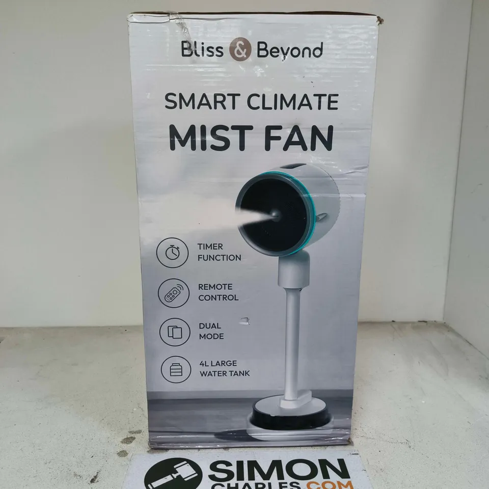 BOXED BLISS & BEYOND SMART CLIMATE MIST FAN