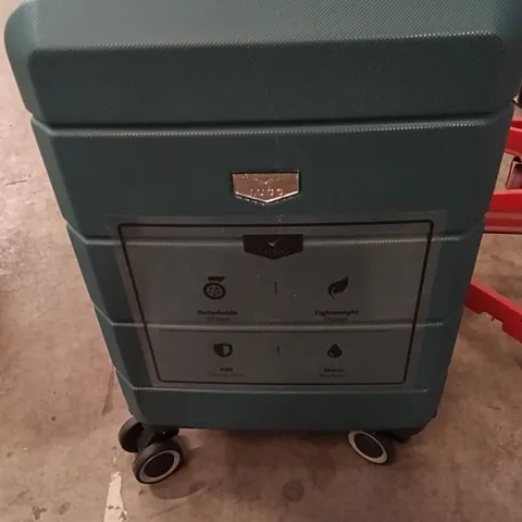 UNBOXED KEPLIN LUGG SMALL SIZE TRAVEL SUITCASE WITH WHEELS AND GREEN COLOUR 