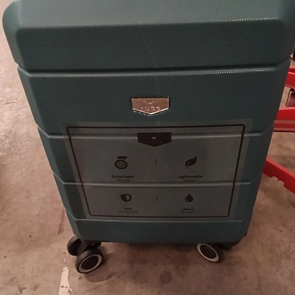 UNBOXED KEPLIN LUGG SMALL SIZE TRAVEL SUITCASE WITH WHEELS AND GREEN COLOUR 