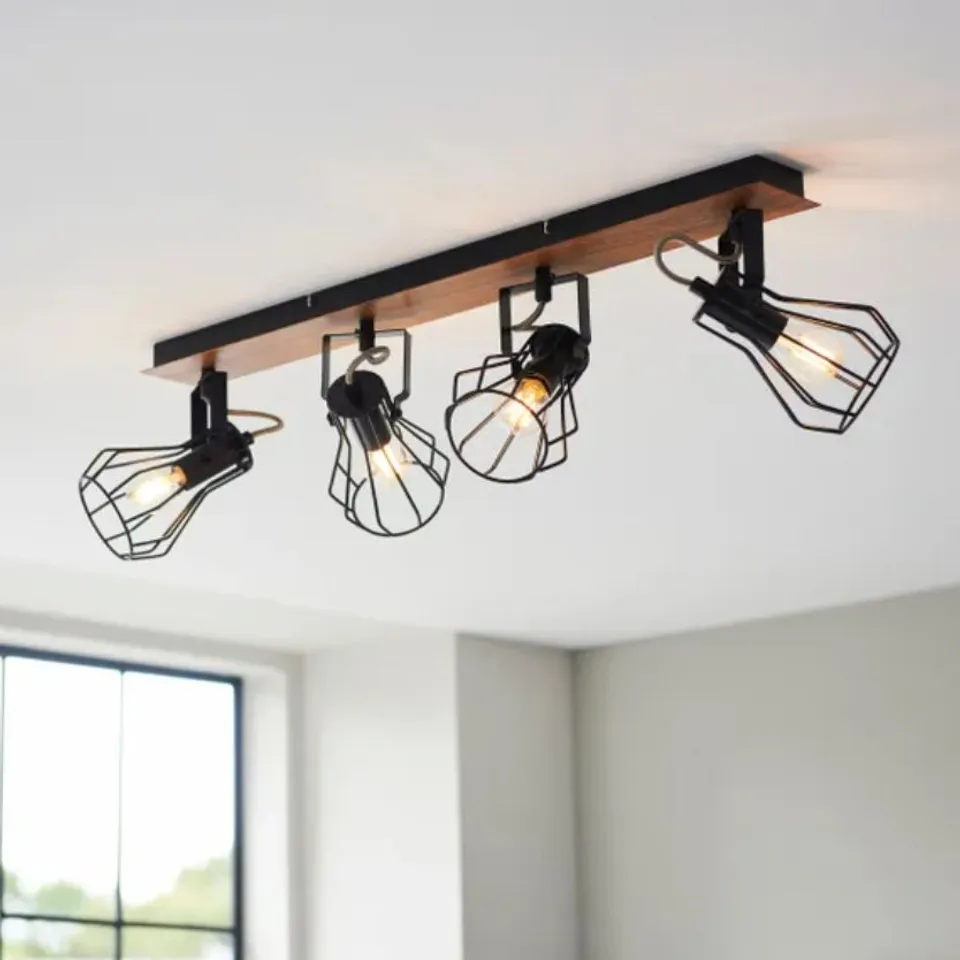 BOXED FULTON 4 LIGHT SEMI FLUSH SPOTLIGHT BAR