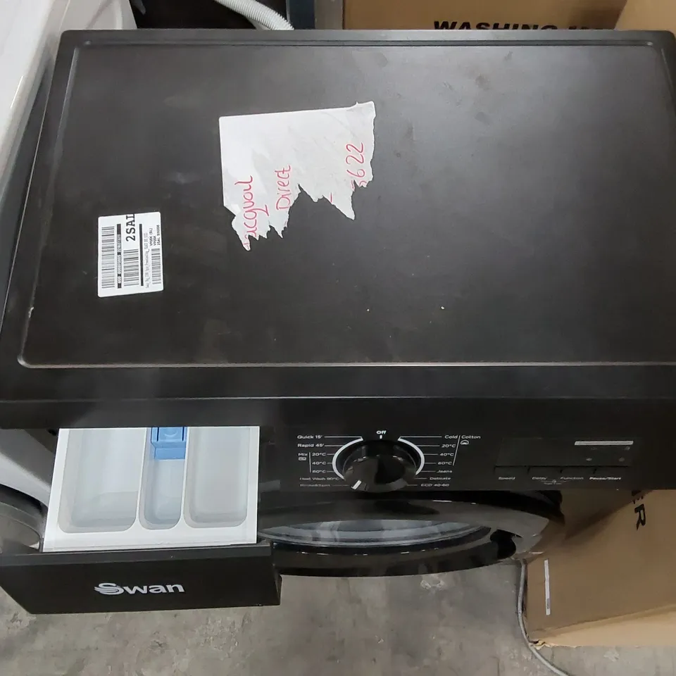 SWAN 7KG LOAD 1200 SPIN FREESTANDING WASHING MACHINE - BLACK