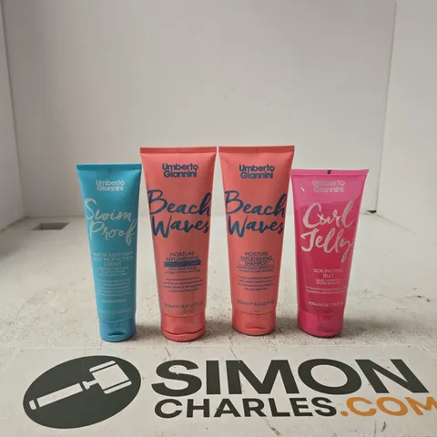 HEALTH & BEAUTY SET OF 4 UMBERTO GIANNI BEACH WAVES HAIR CARE TUBES