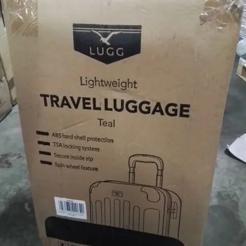 BOXED LUGG LIGHTWEIGHT TRAVEL SUITCASE -TEAL-
