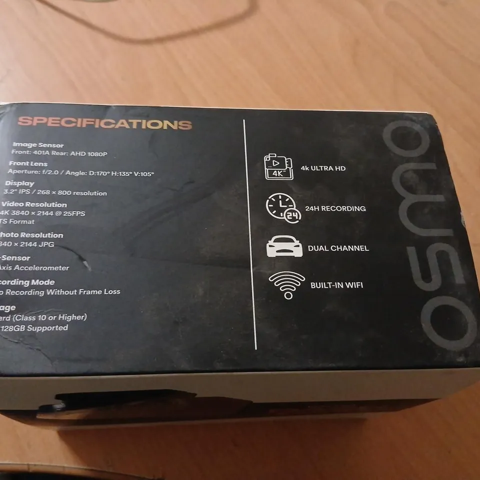 OSMO DASH CAM KIT – BOXED WITH 32GB MICROSD, MOUNTING BRACKET & CABLES