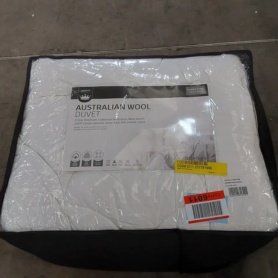 BAGGED AUSTRALIAN WOOL 10.5 TOG DUVET - SUPER KING