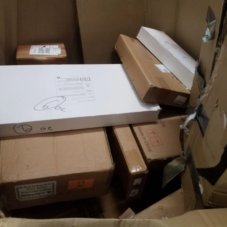 PALLET CONTAINING ASSORTED PRODUCTS INCLUDING UNDER DESK ELLIPTICAL MACHINE, TOILET SAFETY RAILS, FOLDABLE TROLLEY & SHOWER MIXER