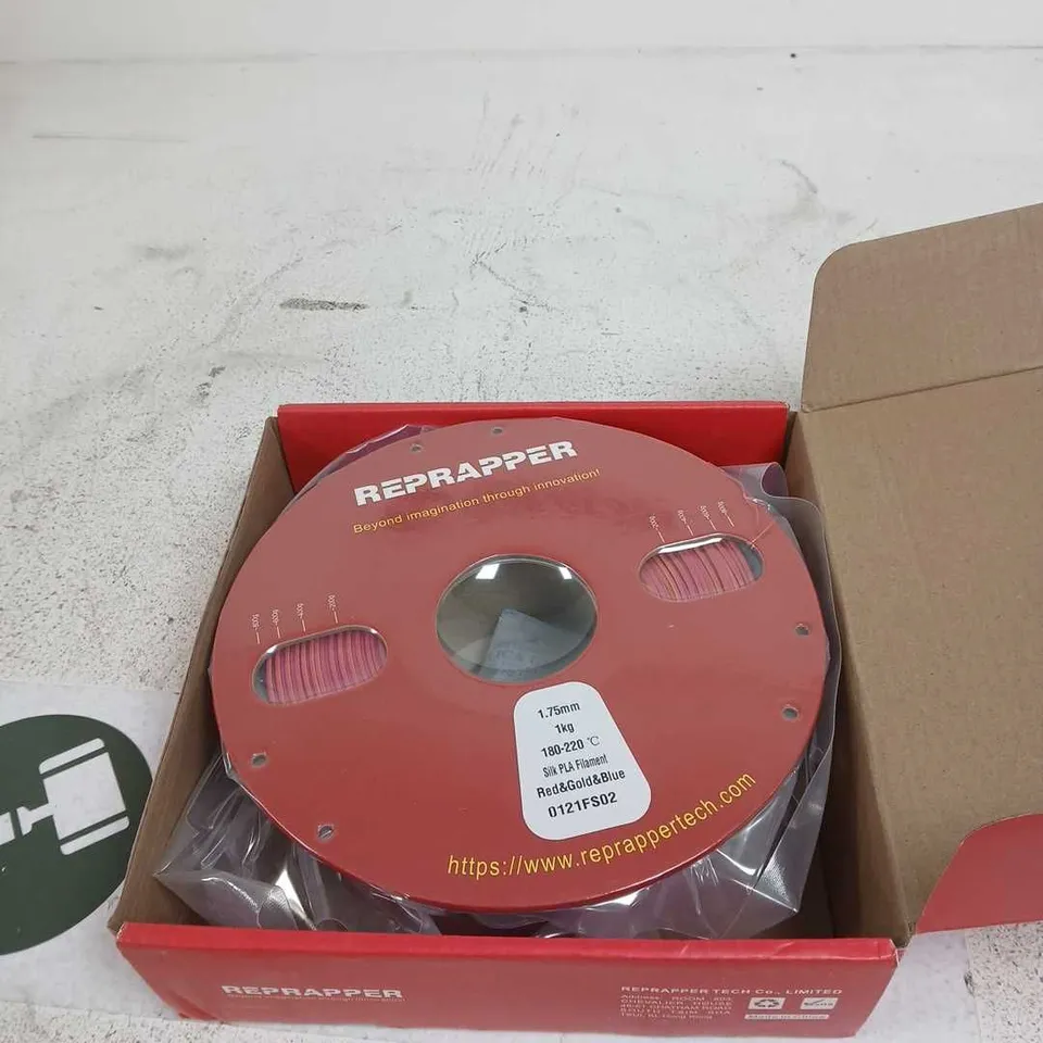REPRAPPER FDM 3D PRINTING FILAMENT 1.75MM RED/GOLD/BLUE