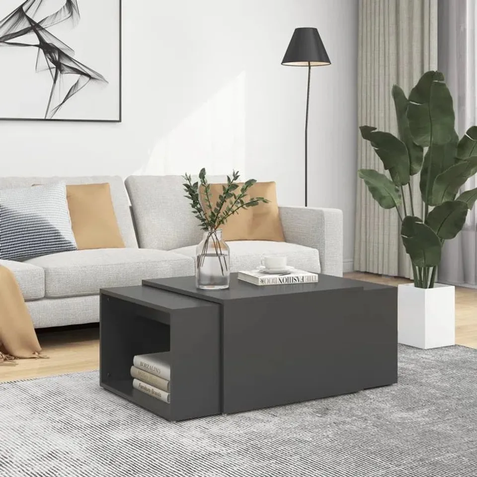 BOXED GODA EXTENDABLE BLOCK COFFEE TABLE