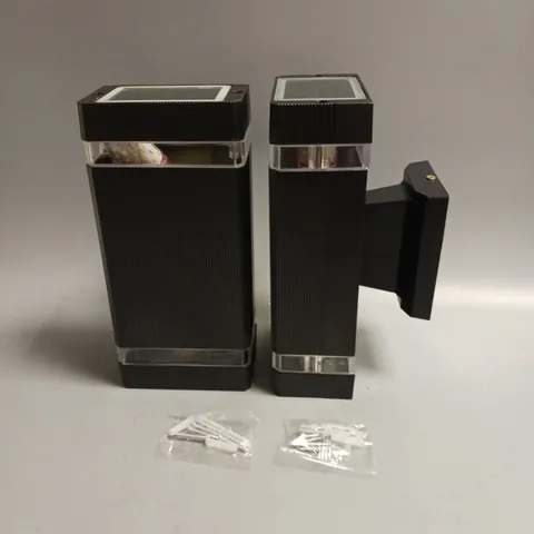 BOXED PAIR OF WALL MOUNTABLE LIGHTS IN BLACK