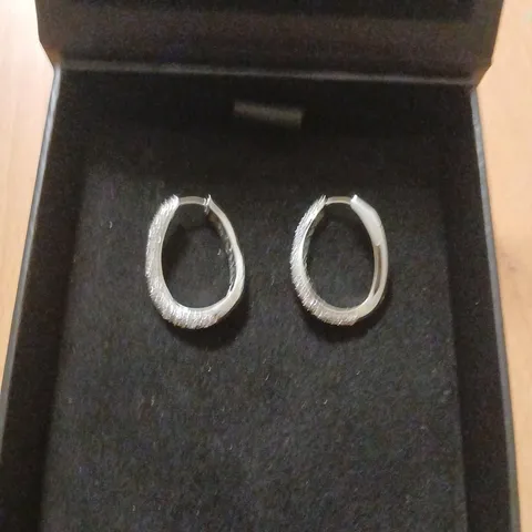 PAUL COSTELLO FOR DIAMONIQUE WAVE CHAIN LINK EARRINGS 