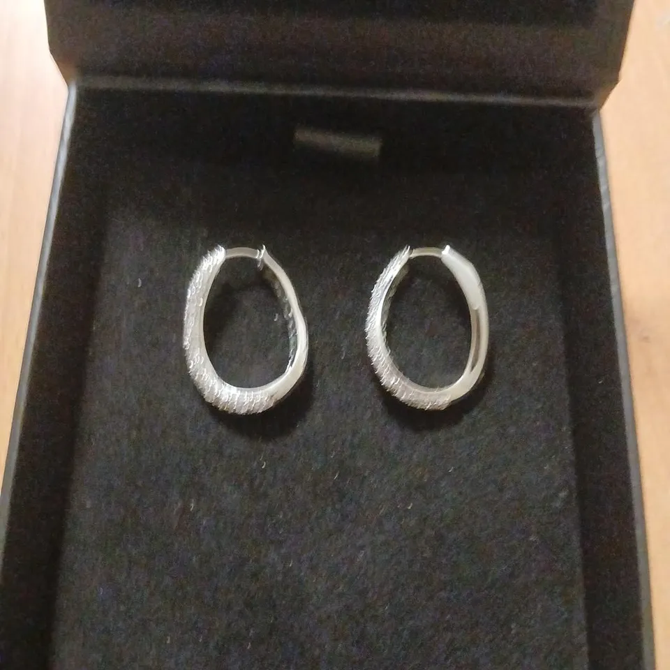 PAUL COSTELLO FOR DIAMONIQUE WAVE CHAIN LINK EARRINGS