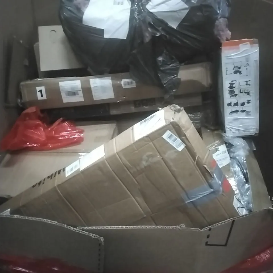 PALLET OF ASSORTED HOUSEHOLD GOODS AND PRODUCTS TO INCLUDE; ELECTRIC FLOOR HEATING SYSTEM, BOOSTAPAK, BOXED FURNITURE ETC