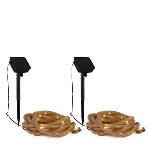 GARDEN STORIES X ANOUSKA SET OF 2 SOLAR STRING ROPE LIGHTS 5M