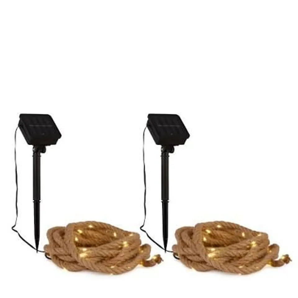 GARDEN STORIES X ANOUSKA SET OF 2 SOLAR STRING ROPE LIGHTS 5M