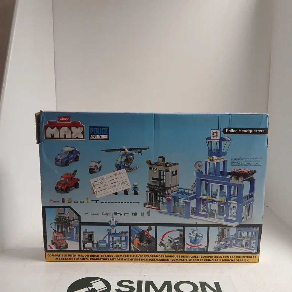 MAX POLICE HEADQUARTERS BRICK SET – 889 PIECES (ZURU MAX)