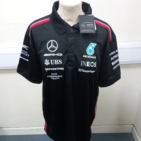 MERCEDES F1 MENS POLO SHIRT SIZE L