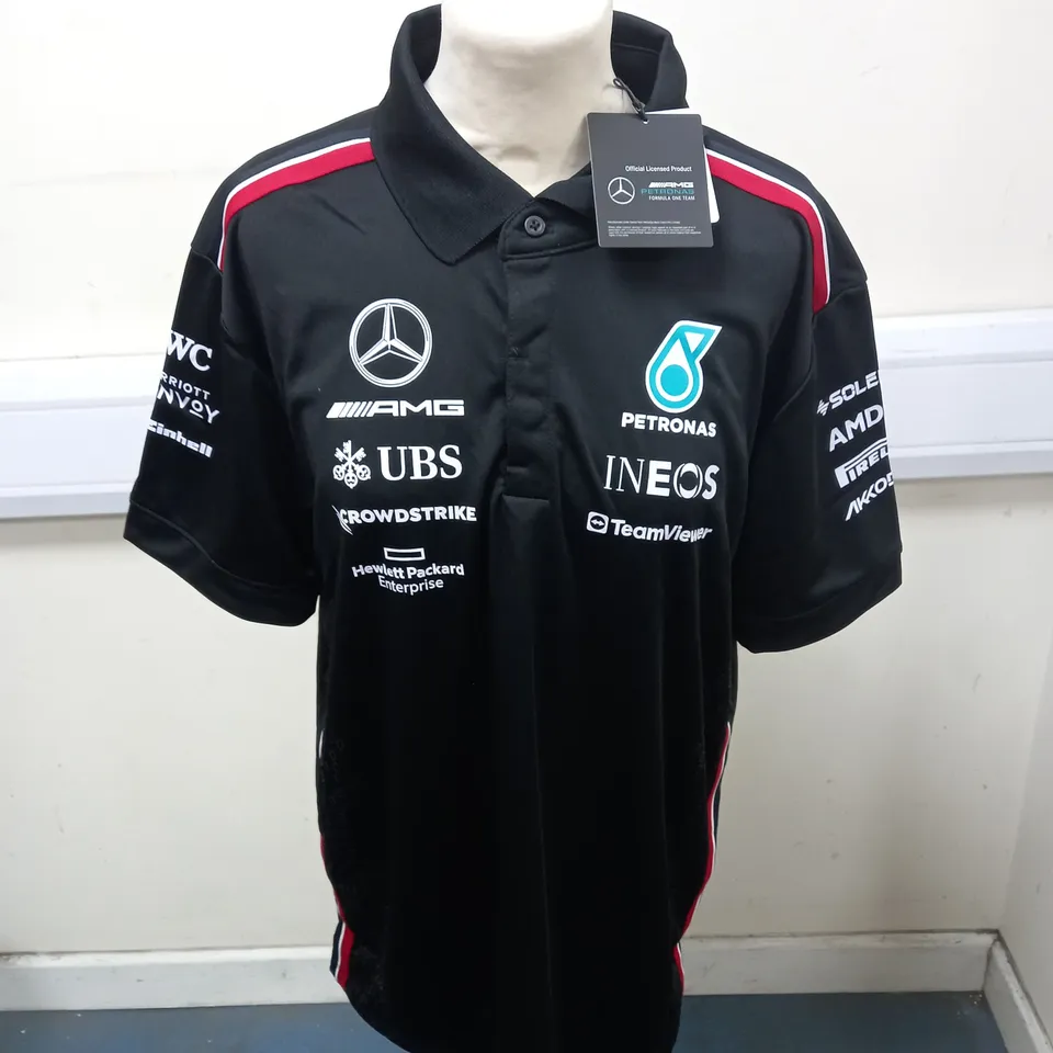 MERCEDES F1 MENS POLO SHIRT SIZE L