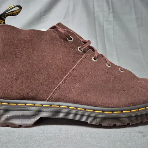 BOXED PAIR OF DR MARTENS CHURCH ANKLE BOOTS IN DARK BROWN UK SIZE 9