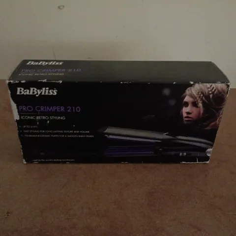 BOXED BABYLISS PRO CRIMPER 210