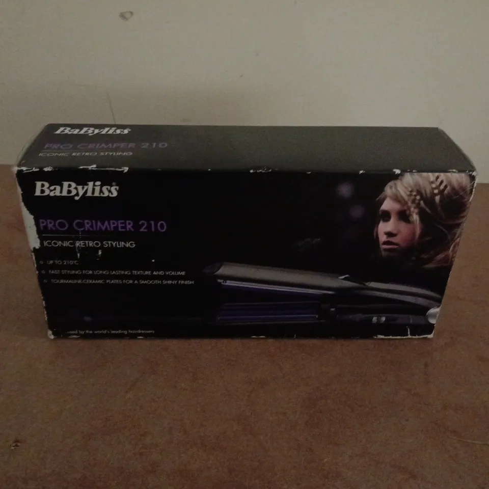 BOXED BABYLISS PRO CRIMPER 210
