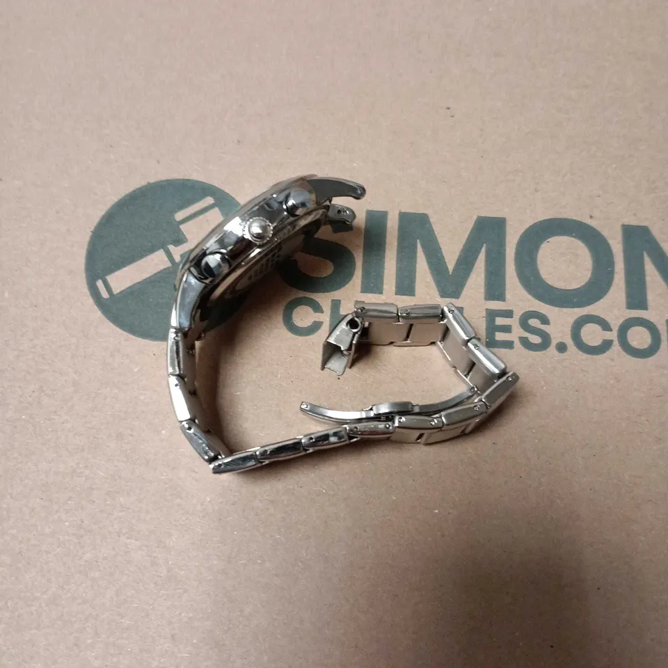 BOXED EMPORIO ARMANI CHRONOGRAPH WATCH WITH NAVY FACE (AR-1819)