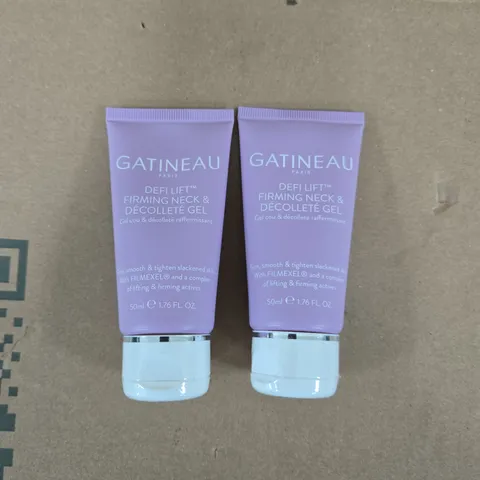 2 X GATINEAU DEFI LIFT FIRMING NECK & DÉCOLLETÉ GEL, 50 ML