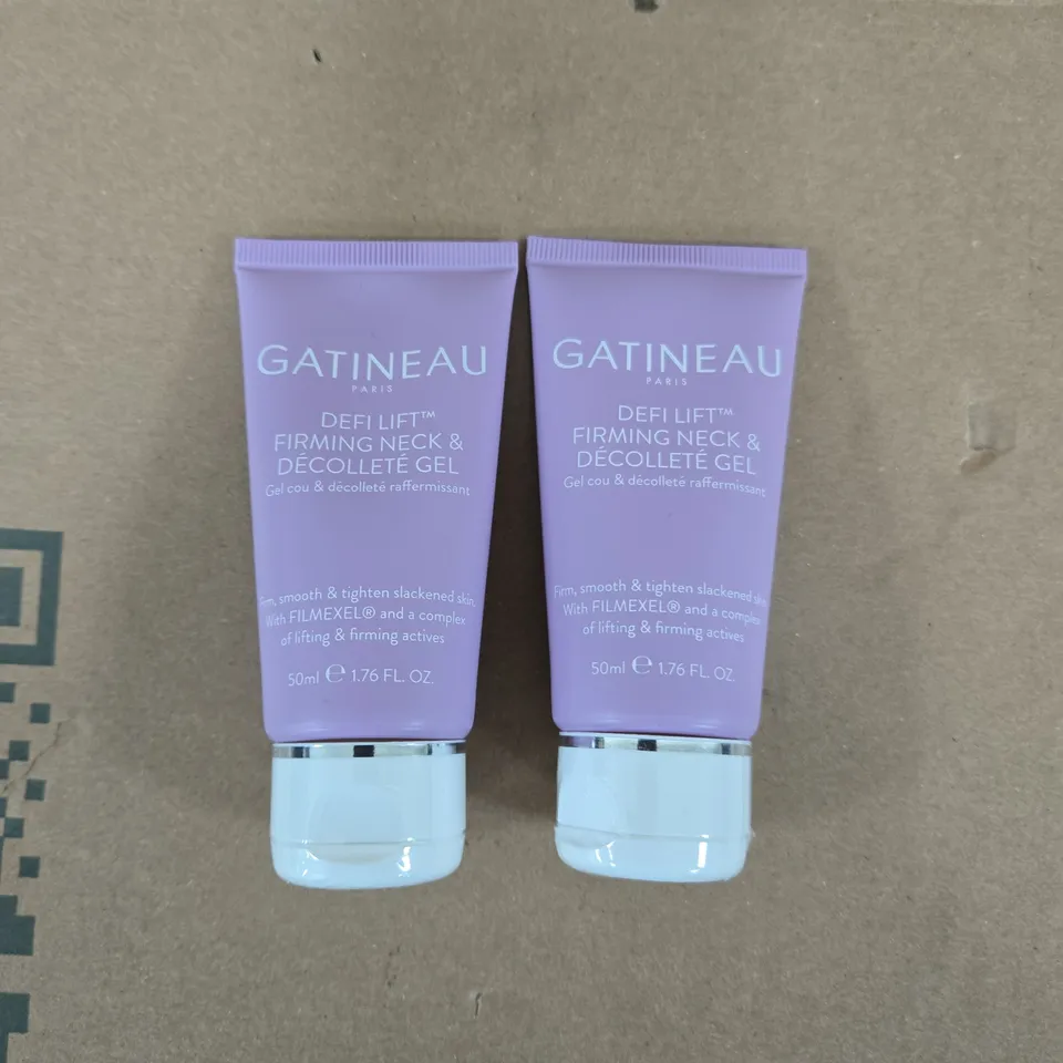 2 X GATINEAU DEFI LIFT FIRMING NECK & DÉCOLLETÉ GEL, 50 ML