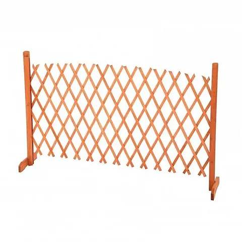 BOXED ARCHED EXPANDING FREESTANDING WOODEN TRELLIS FENCE GARDEN SCREEN