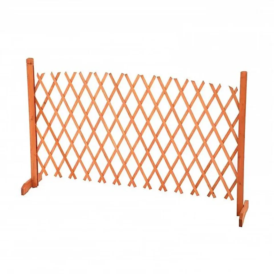 BOXED ARCHED EXPANDING FREESTANDING WOODEN TRELLIS FENCE GARDEN SCREEN