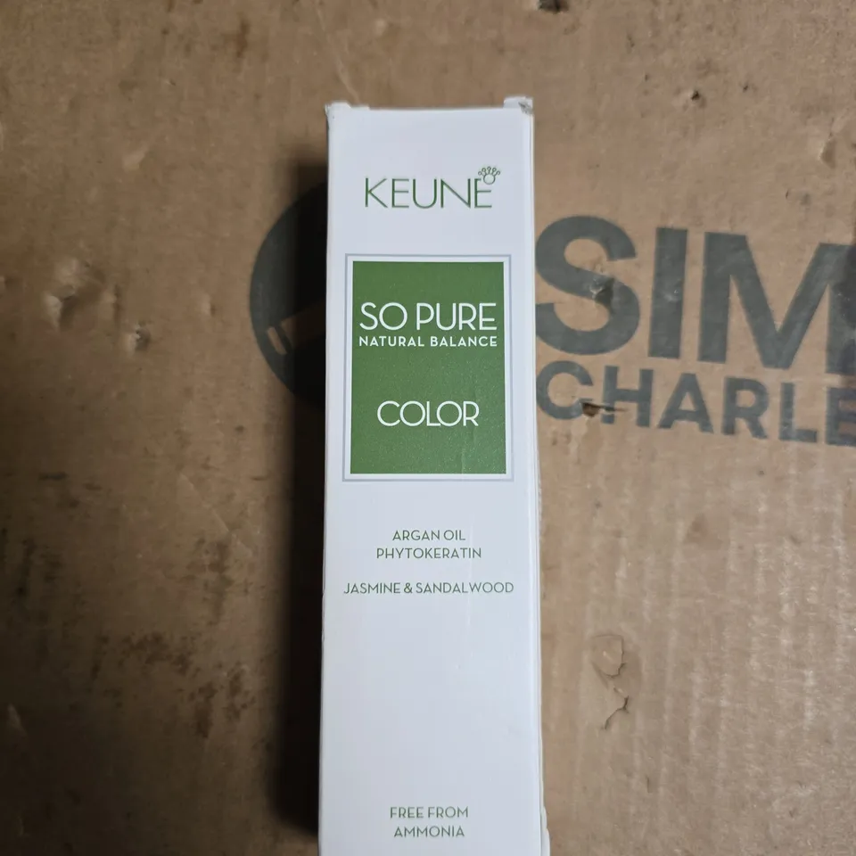 KEUNE SO PURE NATURAL BALANCE COLOR HAIR DYE – ARGAN OIL PHYTOKERATIN, JASMINE & SANDALWOOD LIGHT GOLDEN BLONDE