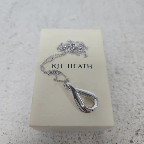 KIT HEATH SILVER-TONE TEARDROP PENDANT NECKLACE
