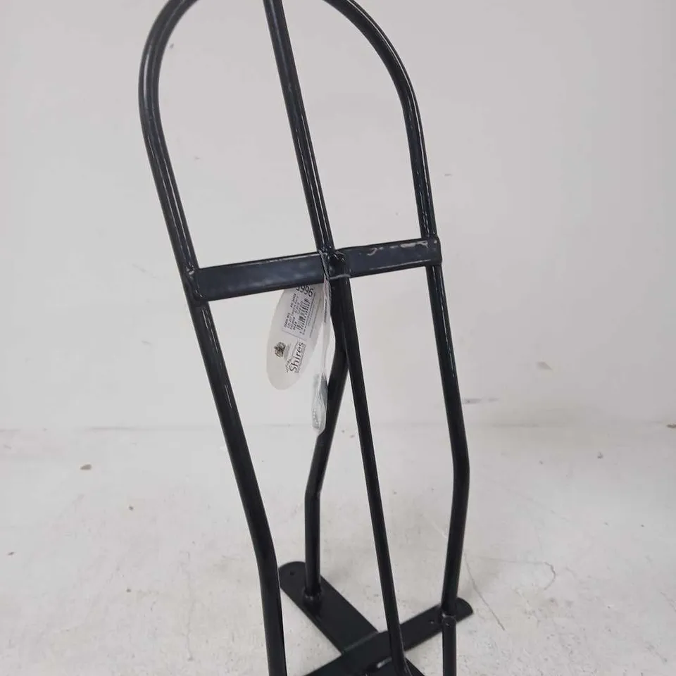SHIRES SADDLE RACK – BLACK METAL FLOOR-STANDING