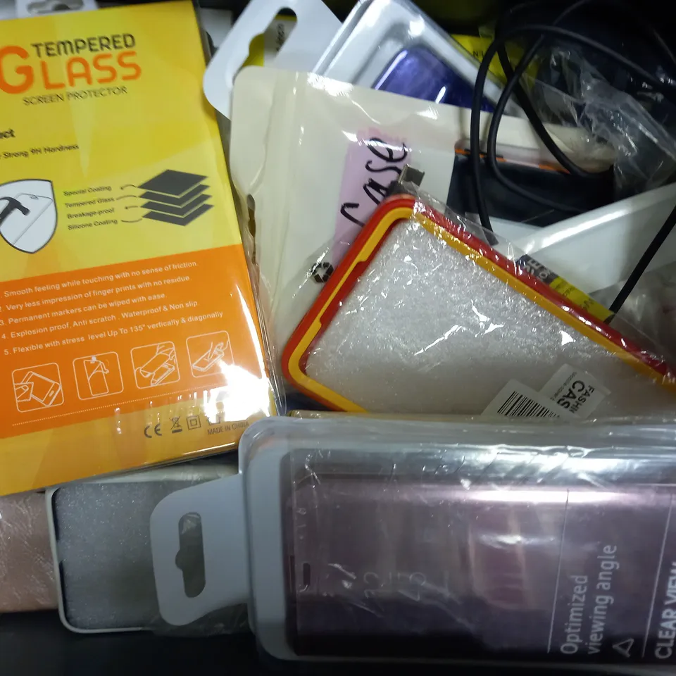 LOT OF APPROXIMATELY 20 PHONE ACCESSORIES, TO INCLUDE CASES, SCREEN PROTECTORS, ETC 
