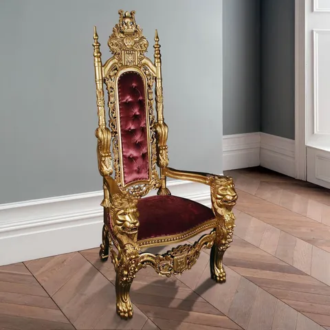 BRAND NEW BOXED HOMES DIRECT 365 GOLD ANTIQUE FRENCH STYLE CHAIR
