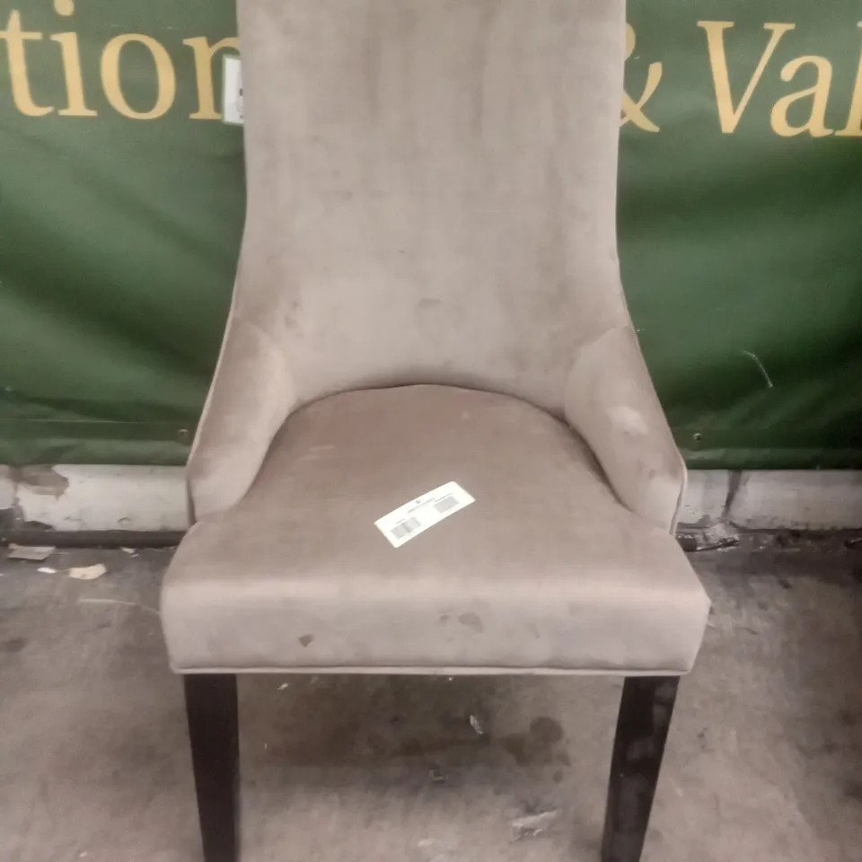 MINK FABRIC DINING CHAIR