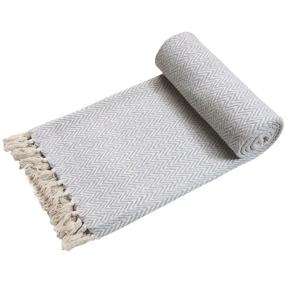 BAGGED LUDOVIC ZIG ZAG THROW - 125 X 150CM APPROXIMATELY 