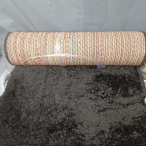 markhor home living dream shaggy rug - black - 60 x 220