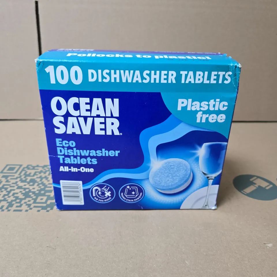 OCEAN SAVER ECO DISHWASHER TABLETS – 100 TABLETS (PLASTIC FREE)
