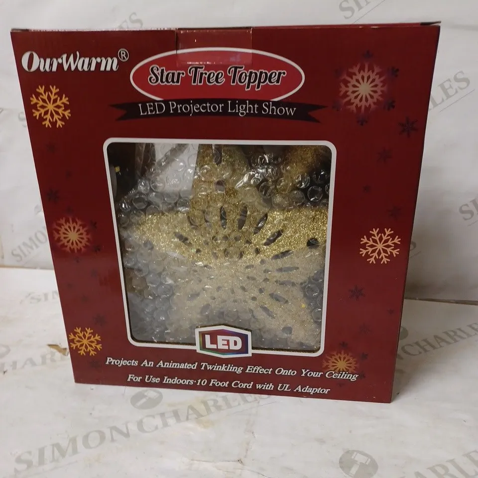 OURWARM LIGHTED CHRISTMAS TREE STAR TOPPER (GOLDEN)
