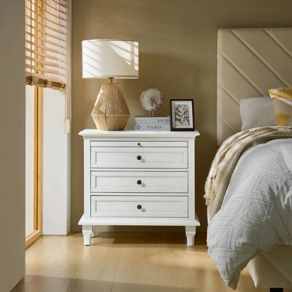 BOXED 72CM WITH MANUFACTURED WOOD BEDSIDE TABLE 