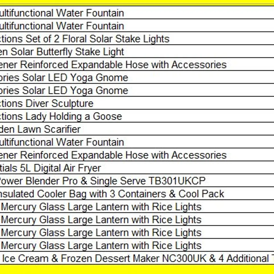 PALLET OF APPROXIMATELY 20 ASSORTED HOUSEHOLD AND GARDEN PRODUCTS TO INCLUDE; 