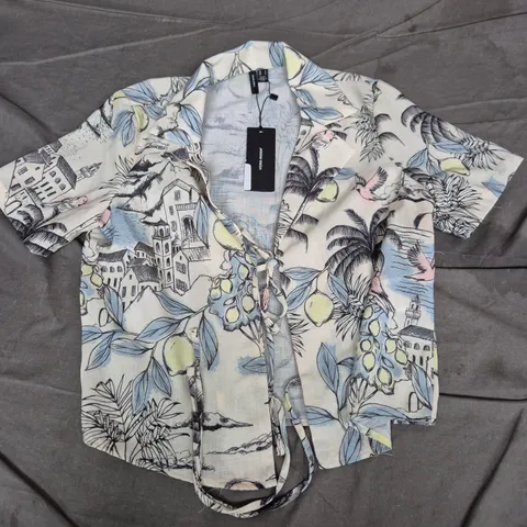 VERO MODA VM BIRDIE SS SHIRT EXP – CANNOLI CREAM/BIRDIE, UK SIZE S