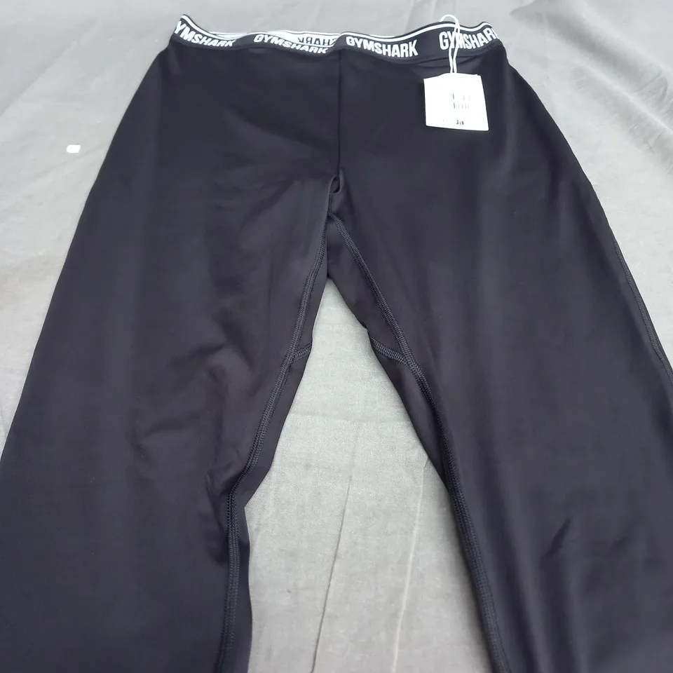 GYMSHARK EVERYDAY WAISTBAND LEGGINGS IN BLACK - LARGE